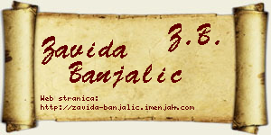 Zavida Banjalić vizit kartica